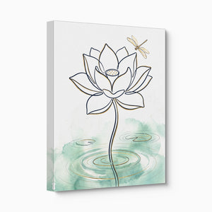 Dragonfly Lotus Water โ dragonfly lotus water angled flush print
