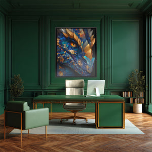 Dragon's Copper Contemplation - Luxury Wall Art