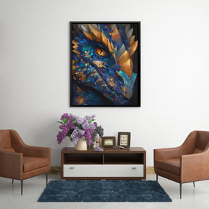Dragon's Copper Contemplation - Luxury Wall Art