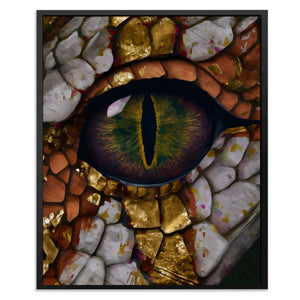 Dragon's Gilded Iris - Luxury Wall Art