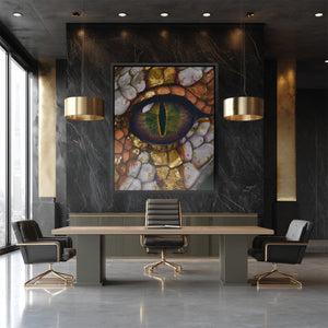 Dragon's Gilded Iris - Luxury Wall Art