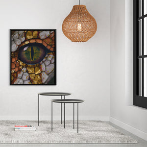 Dragon's Gilded Iris - Luxury Wall Art