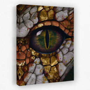 Dragon's Gilded Iris - Luxury Wall Art