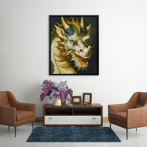 Dragon's Gilded Roar - Luxury Wall Art