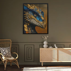 Dragon's Sapphire Crown - Luxury Wall Art