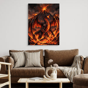 Dragon's Volcanic Roar - Luxury Wall Art