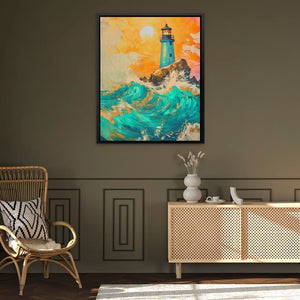 Dramatic Lighthouse - Large Canvas Print