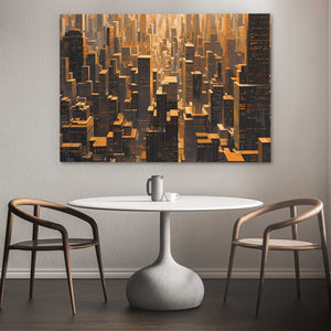 Dream Filled City - Large Abstract Canvas Print