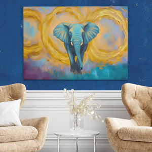 Dreaming of an Elephant - Abstract Wall Art in Black Frame