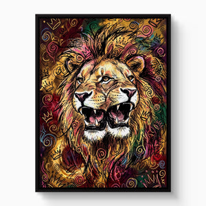 Dual Lion Fury - Luxury Wall Art