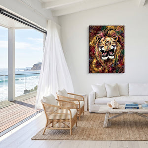 Dual Lion Fury - Luxury Wall Art