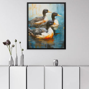 Duck Trio - Bird Canvas Print