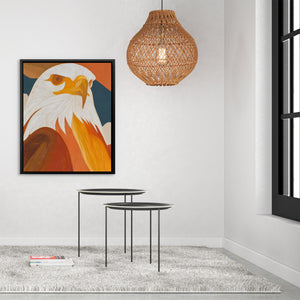 Eagle's Amber Fire - Luxury Wall Art