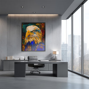Eagle's Amber Storm - Luxury Wall Art