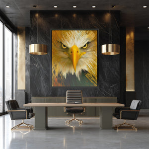 Eagle's Lightning Strike - Luxury Wall Art