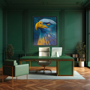 Eagle's Teal Thunder - Luxury Wall Art