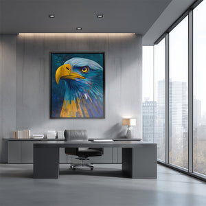 Eagle's Teal Thunder - Luxury Wall Art