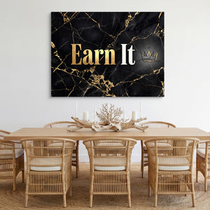 Earn It Golden Marble โ earn it golden marble sq cozy dining room 1land flush print