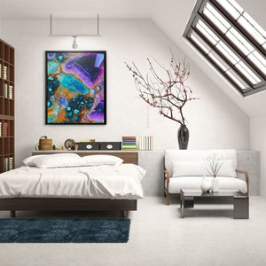 Earthly Treasures - Blue Wall Art for Living Room
