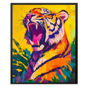 Echo of the Wild - Colorful Tiger Canvas Print