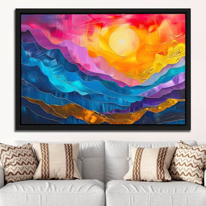 Echoing Hills - Colorful Mountain Canvas Print