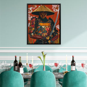 Edo Warrior Crimson - Luxury Wall Art