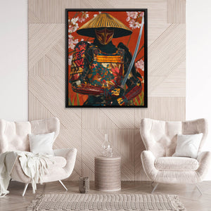 Edo Warrior Crimson - Luxury Wall Art
