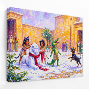 Egypt Winter Carnival canvas wall art, room view