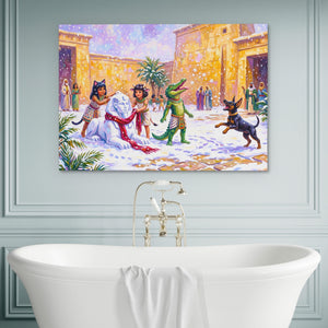 Egypt Winter Carnival canvas wall art, room view