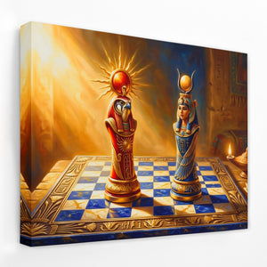 Egyptian Chess Royalty — Egyptian Chess Royalty Landscape Side View Mirror Wrap 2