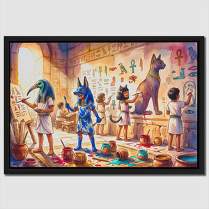 Egyptian Gods Workshop canvas wall art