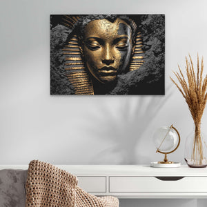 Egyptian Pharaoh Queen - Horizontal Wall Art in Black Frame