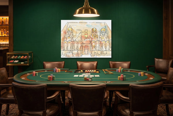 Egyptian Temple Golden in a room