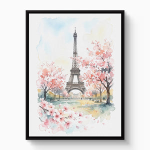 Eiffel Spring Blossoms - Luxury Wall Art