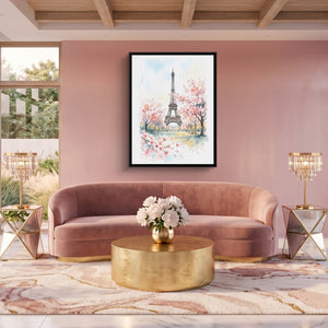 Eiffel Spring Blossoms - Luxury Wall Art