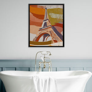 Eiffel Tower Sepia — Eiffel Tower Sepia Bathtub Wall Art 40