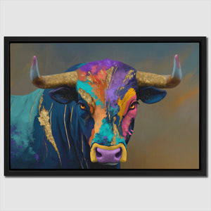 Electric Bull Portrait - Luxury Wall Art