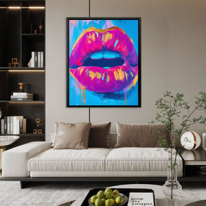 Electric Lips Drip - Luxury Wall Art