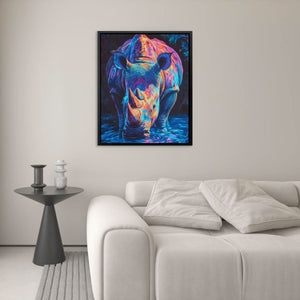 Electric Rhino - Large Canvas Print