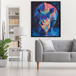 Electric Rhino - Rhino Canvas Print