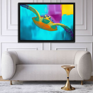Electric Tide Turtle - Luxury Wall Art