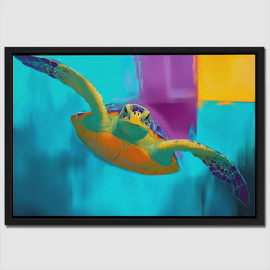 Electric Tide Turtle - Luxury Wall Art