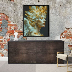 Elegant Angel - Person Wall Art in Black Frame