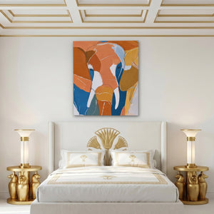 Elephant Earth Geometric - Luxury Wall Art