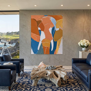 Elephant Earth Geometric - Luxury Wall Art