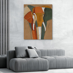 Elephant Gold Navy - Luxury Wall Art