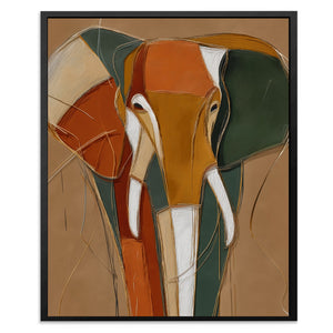 Elephant Gold Navy - Luxury Wall Art