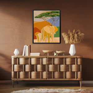 Elephant Golden Hour - Luxury Wall Art