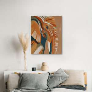 Elephant Navy Gold - Luxury Wall Art