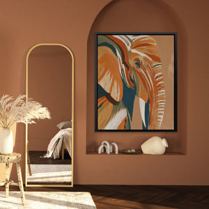 Elephant Navy Gold - Luxury Wall Art